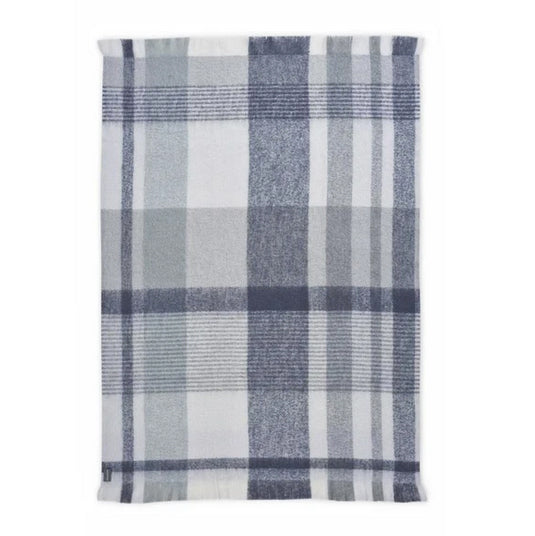 ST ALBANS MOHAIR THROW RUG  |  FLINDERS BLUE GREY  |  WINTER BLANKET