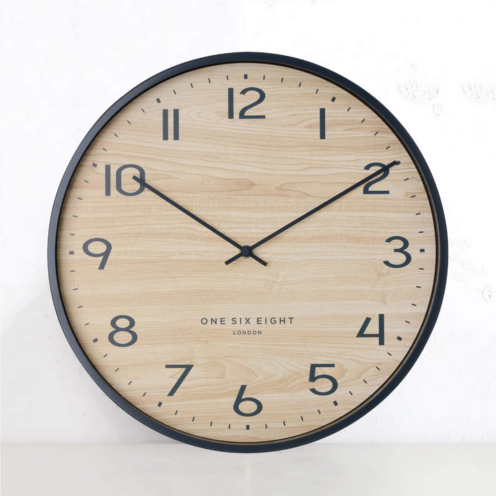 ONE SIX EIGHT LONDON  |  TAYLOR SILENT WALL CLOCK  |  CHARCOAL GREY 40CM 
