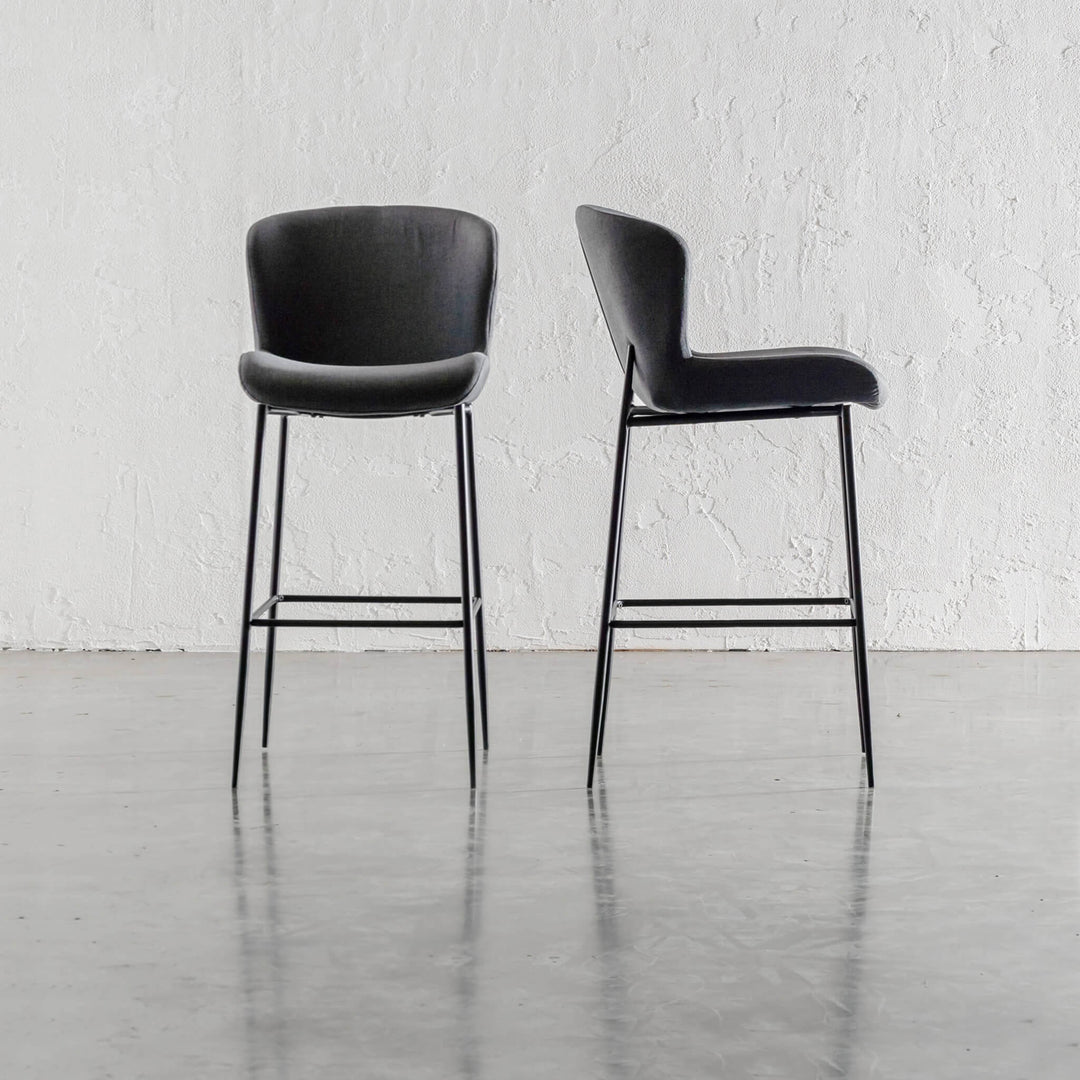 TOURO FABRIC BAR CHAIR | ANTHRACITE