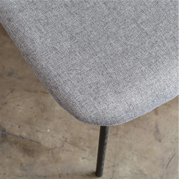 CLAUDE MODERNA FABRIC BAR CHAIR | BUNDLE X 2 | SILVER GREY  |  CLOSE UP