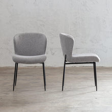 TOURO FABRIC DINING CHAIR | SILVER GREY  |  FRONT