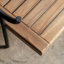 TRIESTE DAYBED BENCH  |  NOIR BLACK TEAK CLOSE UP WITHOUT CUSHION