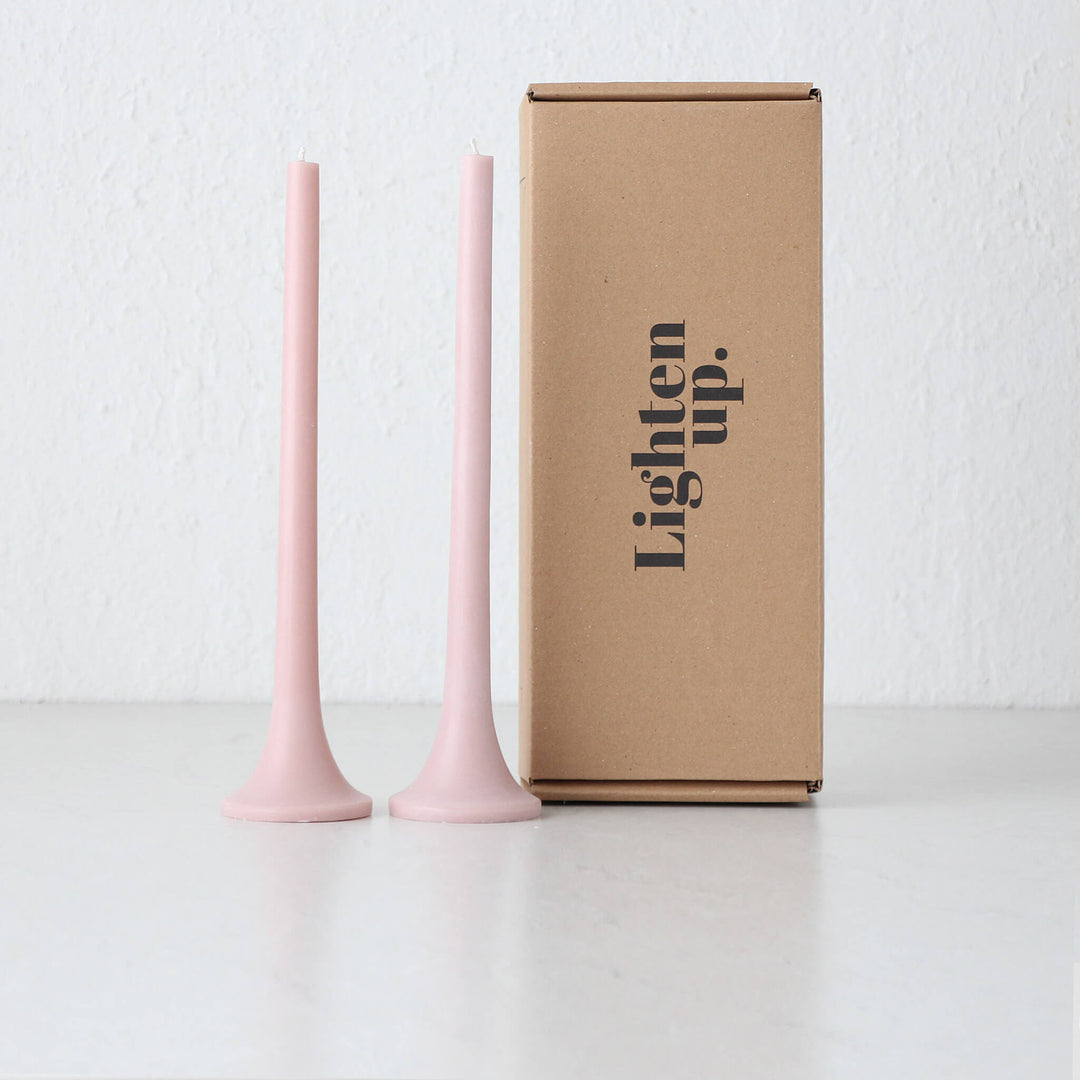 TUSK TAPER CANDLE BUNDLE  |  CLAY  |  SET OF 2
