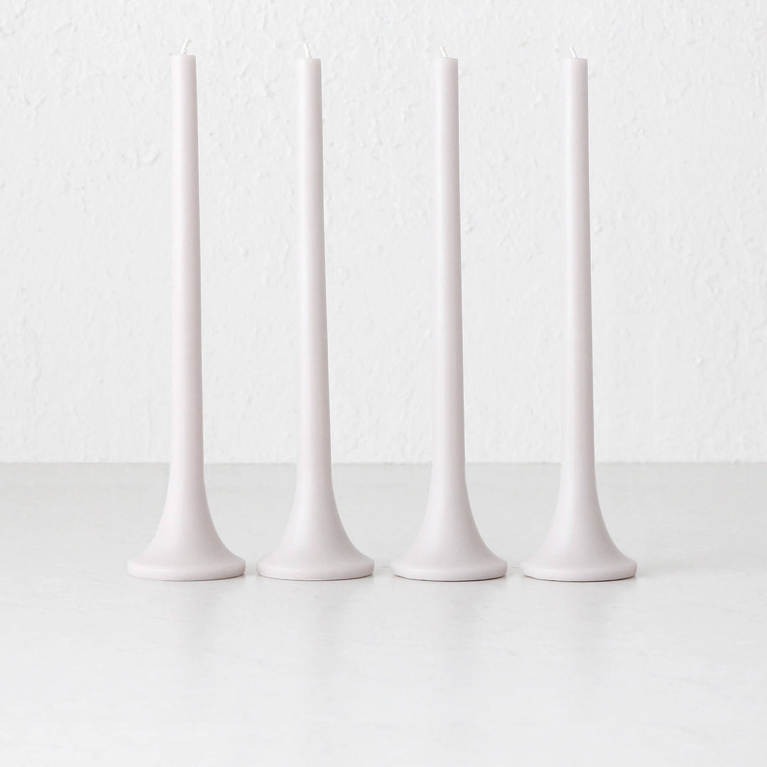 TUSK TAPER CANDLE BUNDLE  |  STONE  |  SET OF 4