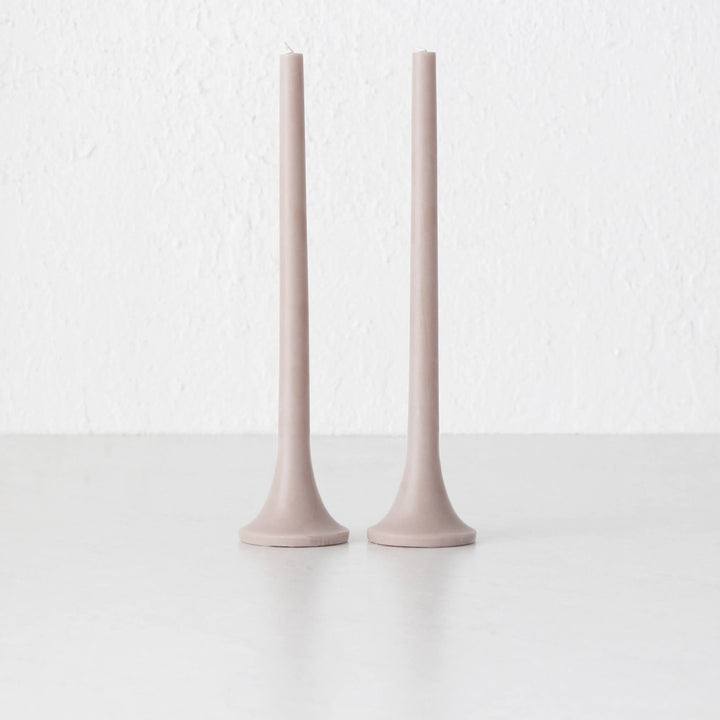 TUSK TAPER CANDLE BUNDLE  |  TAUPE  |  SET OF 2