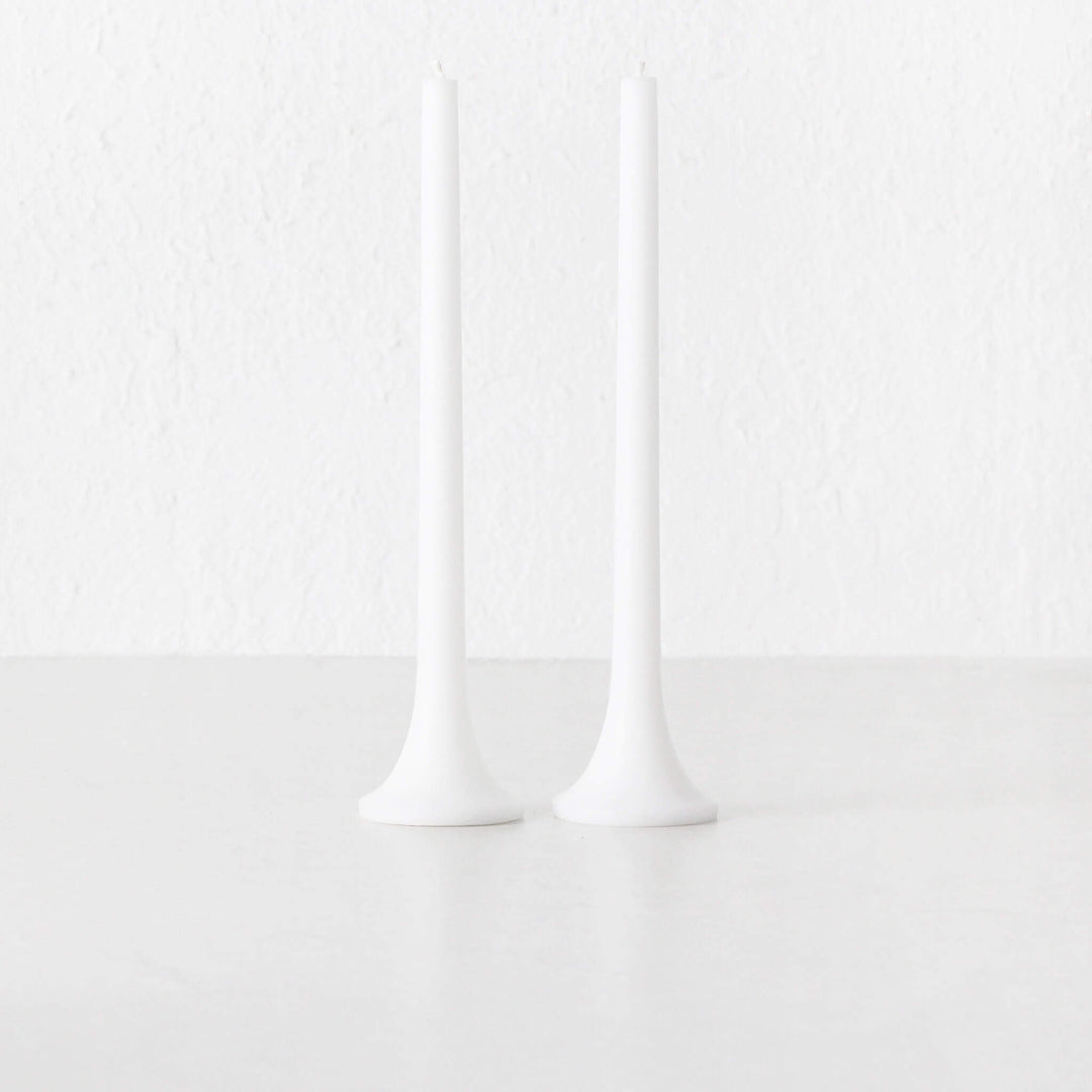 TUSK TAPER CANDLE BUNDLE | WHITE | SET OF 2