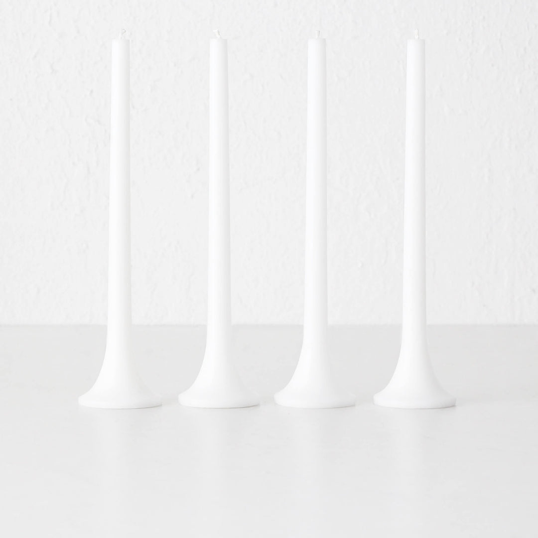 TUSK TAPER CANDLE BUNDLE  |  WHITE  |  SET OF 4