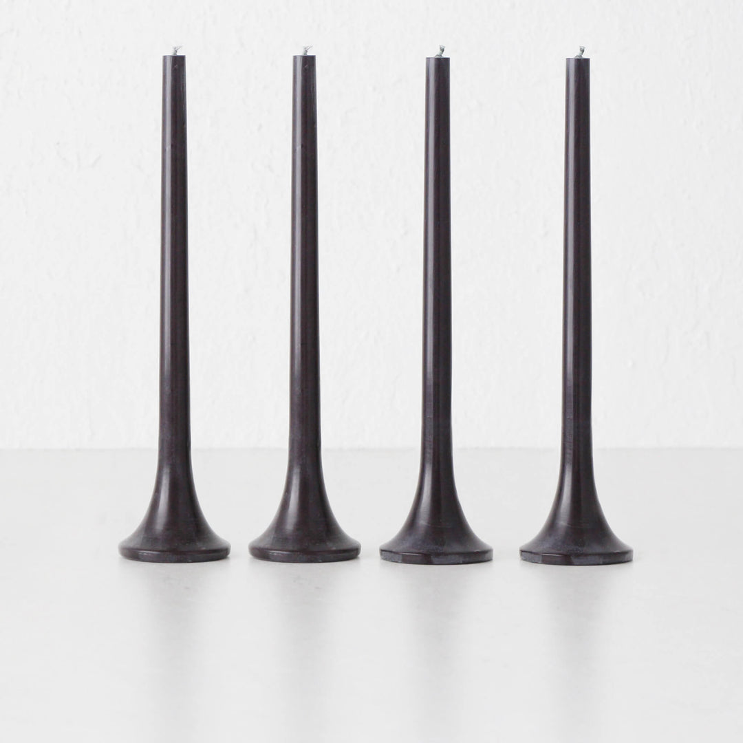 TUSK TAPER CANDLE BUNDLE  |  BLACK  |  SET OF 4