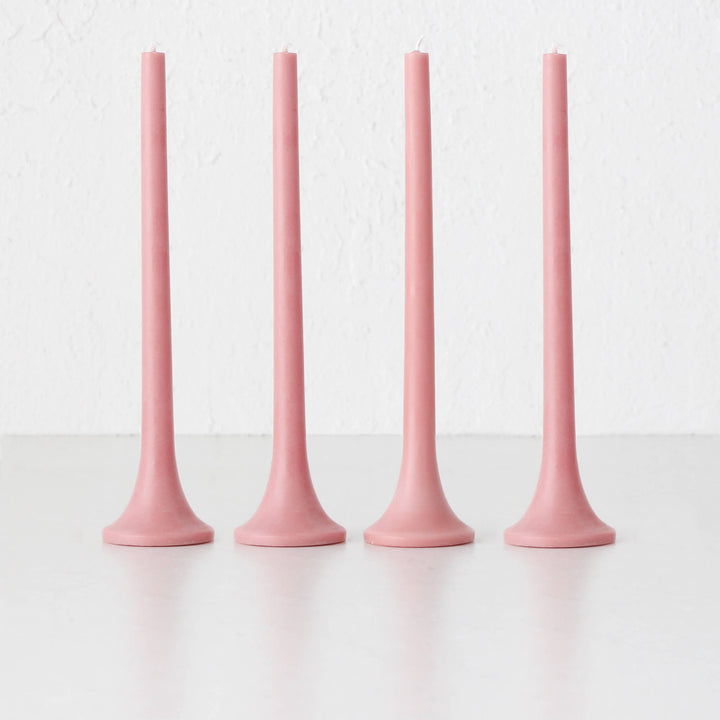 TUSK TAPER CANDLE BUNDLE  |  PEACH  |  SET OF 4