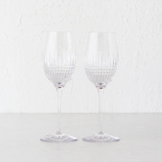 WATERFORD  |  LISMORE DIAMOND ESSENCE WINE GLASSES  |  SET OF 2