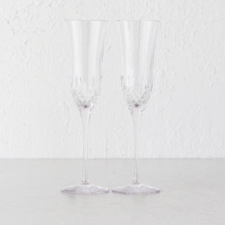 WATERFORD  |  LISMORE ESSENCE FLUTE GLASSES  |  SET OF 2