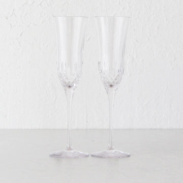 WATERFORD  |  LISMORE ESSENCE FLUTE GLASSES  |  SET OF 2
