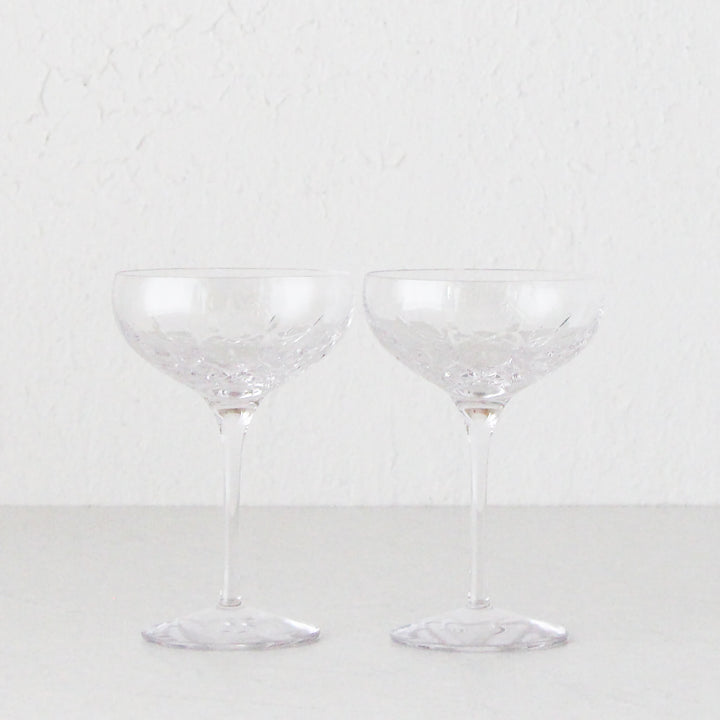 WATERFORD  |  LISMORE ESSENCE CHAMPAGNE SAUCER  |  SET OF 2