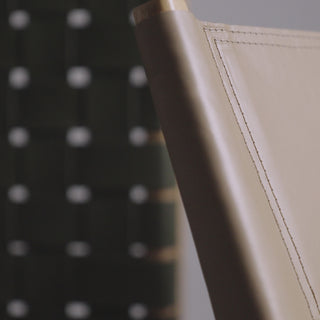 MALAND CONTEMPO SLING ARM CHAIR | LIGHT TAUPE LEATHER