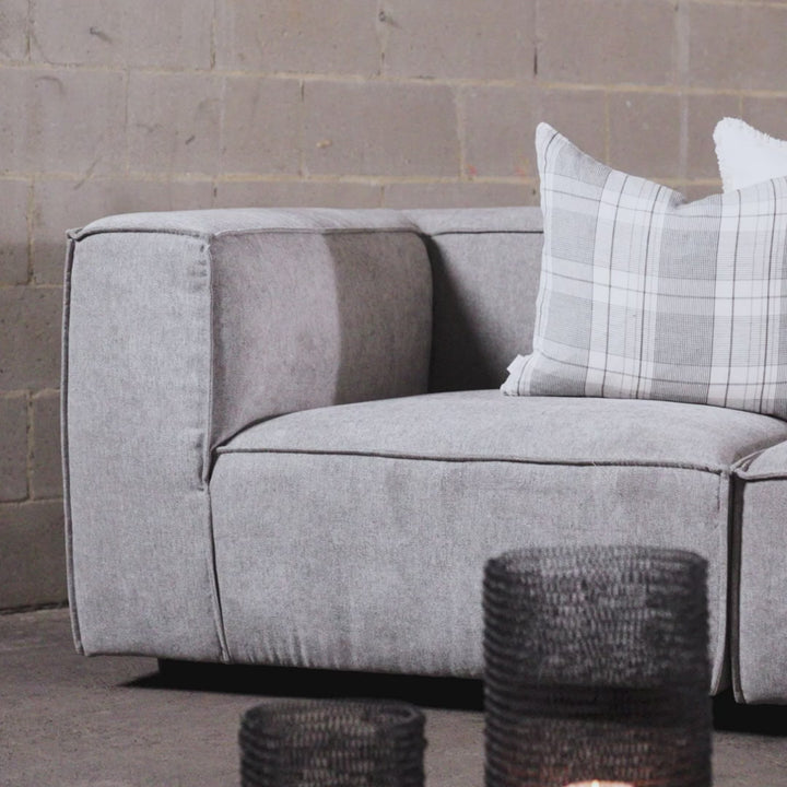 COBURG SOFA COLLECTION IN FLAGSTONE ASH