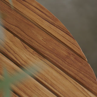 SORENSEN TEAK SLATTED ROUND COFFEE TABLE | 82CM