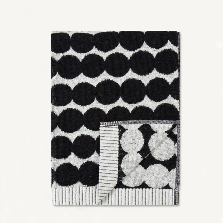 MARIMEKKO RASYMATTO BLACK SPOT BATH TOWEL  |  MODERN BATHROOM TOWELS